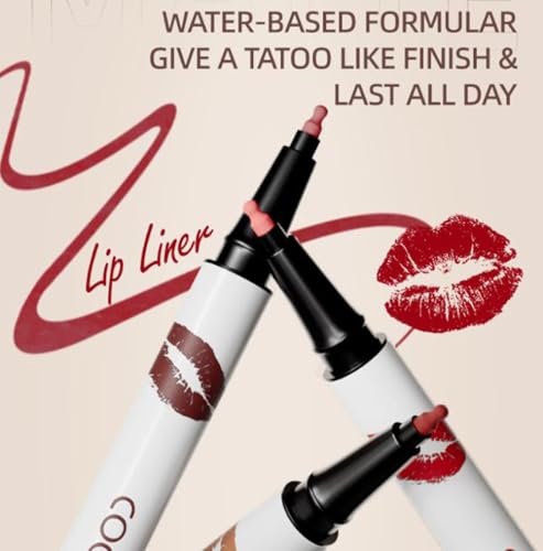 2-in-1 Matte Liquid Lipstick & Lip Liner Pen - Waterproof Longwear Nude