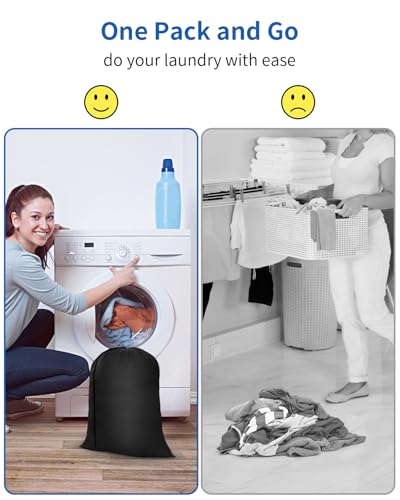 OTraki 16x20 Inch Small Laundry Bag - 2 Pack Drawstring Organizer