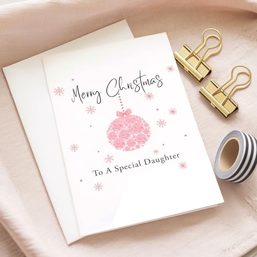 Merry Christmas Greeting Card Watercolor Xmas Tree Forest with Envelope