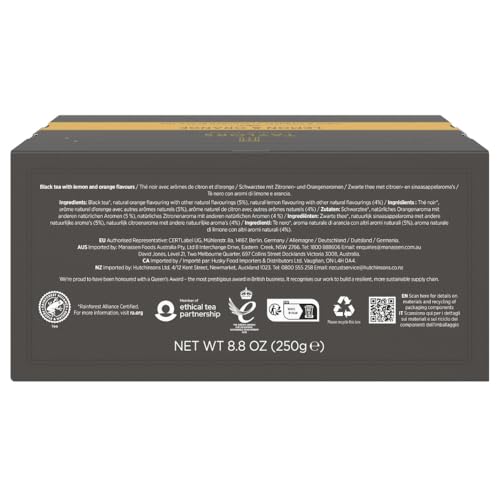 Taylors of Harrogate Lemon & Orange Black Tea Bags, 100 Individually Wrapped