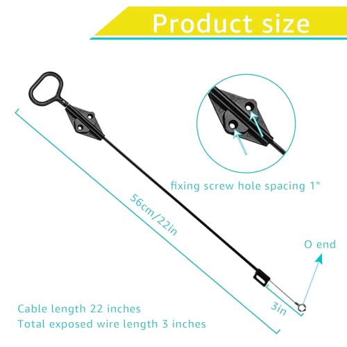 Basysion Rectangular Recliner Pull Handle Replacement Cable 22in for Lazyboy & More