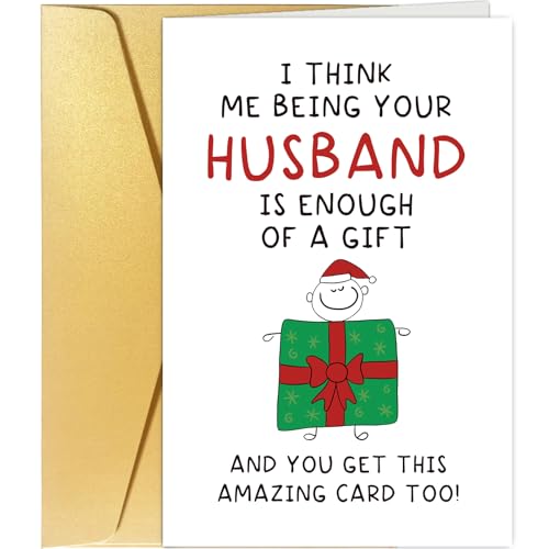 Funny Christmas Card for Wife - Hilarious Xmas Greeting