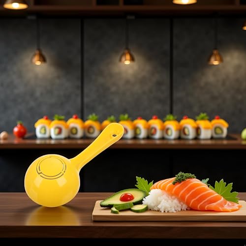 Yellow Non-Stick Rice Paddle & Sushi Mold for Rice Balls
