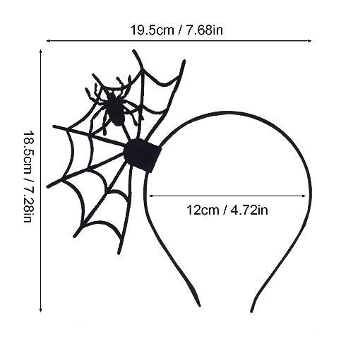 WLLHYF Black Spider Web Halloween Headband Hair Hoop Costume Party