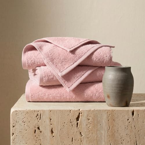 Ultra Soft Zero-Twist Cotton Bath Towel - Coral Pink, 27.5x55 in