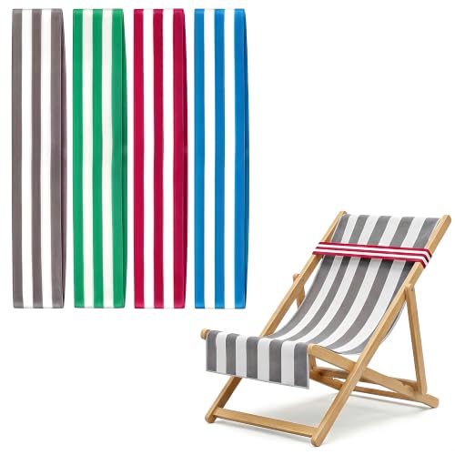 Acinnox Beach Towel Bands for Cruise Chairs, 4-Pack Elastic Straps