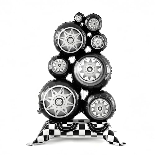 3.5FT Tire Balloon - Self Standing Race Car Birthday Decor (1 PCS)
