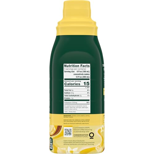 Starbucks Cold Brew Coffee Concentrate, Madagascar Vanilla, 32 fl oz (Pack of 4)