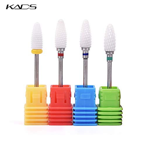 KADS Ceramic Nail Drill Bit Medium Flame Cuspidal Electric File