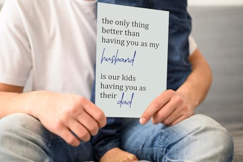 Funny Father's Day Card for Husband - Blank Inside, 8x5.3 in