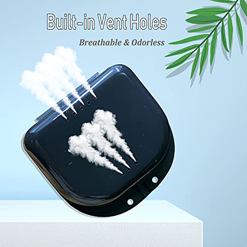Orthodontic Retainer Case with Vent Holes and Secure Snap Lock