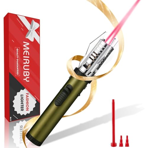 Green Lightsaber Torch Lighter - Windproof, Flame Butane Refillable Gift for Men Dad