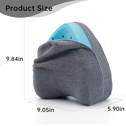 Grey Zip Pillow Cover for Contour Legacy Knee Pillow
