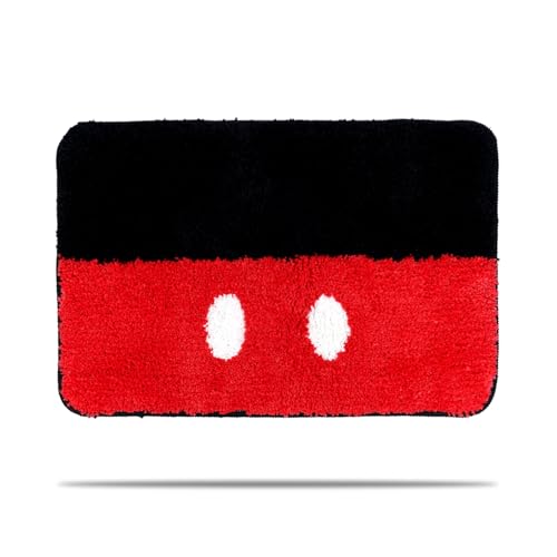 Mouse Eyes Non Slip Bath Mat 16x24 Inches - Plush Microfiber, Safety Rug