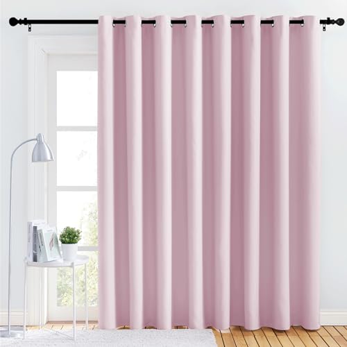 NICETOWN Baby Pink Blackout Curtain Panel 120x84 Inch Thermal Insulated Room Divider