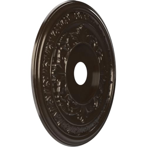 Ekena Millwork 22-Inch Baltimore Thermoformed PVC Ceiling Medallion in Rustic Metallic Mist (Fits Canopies up to 7¾")