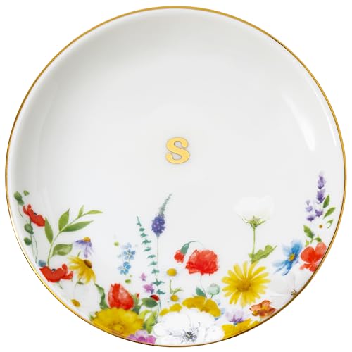 Ceramic Flower Jewelry Tray with Gift Box - 4.57" Ring Dish