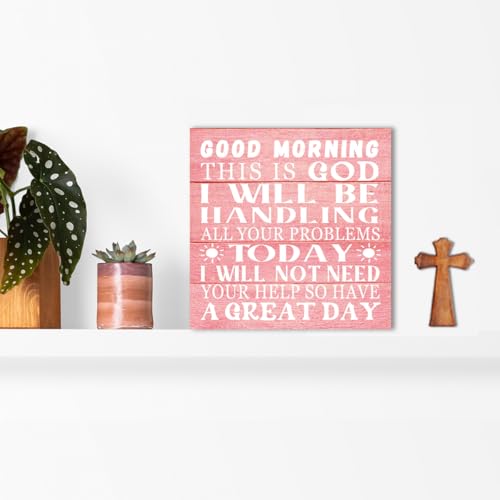 Christian Inspirational Wooden Sign - Good Morning, This is God