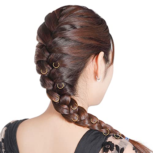 Nydotd 180 Pcs Metal Hair Rings & Braid Clips for Dreadlocks