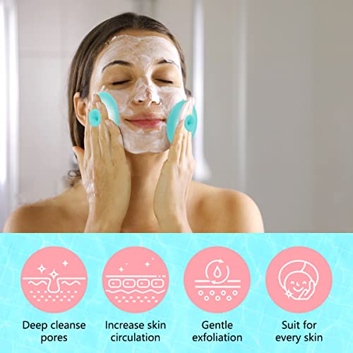 Yokilly Silicone Face Scrubber Kit - 8 Pcs Exfoliating Facial Cleansing Brush
