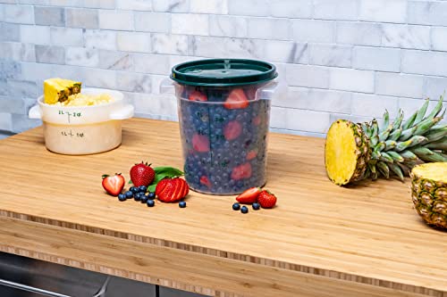 Carlisle Storplus 4 Quart Round Food Storage Container, 12-Pack