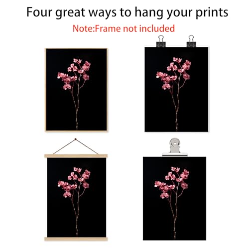 Gothic Floral Wall Art - Dark Academia Canvas Poster 16x24in