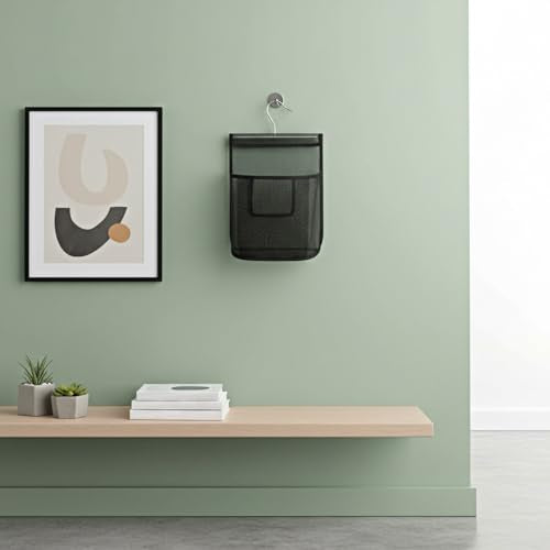Compact Mesh Shower Caddy - PVC Bathroom Storage Organizer with Hooks for Travel, Dorm, Gym
