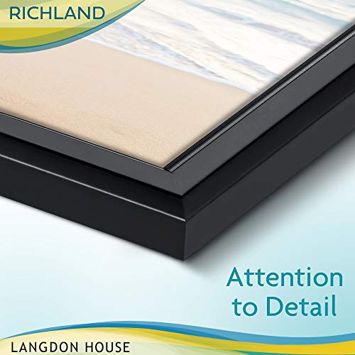 4x4 Black Picture Frame with Bevel Edge - Modern Polystyrene Design