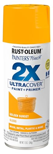 Rust-Oleum Painter's Touch 2X Ultra Cover Spray Paint, Gloss Golden Sunset