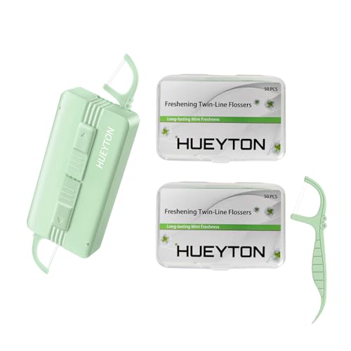 Portable Dental Floss Dispenser & Picks Case with Mint Refills