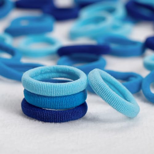 Zingso 100 Pcs Baby Hair Ties, Soft Cotton Seamless Elastic Hair Bands