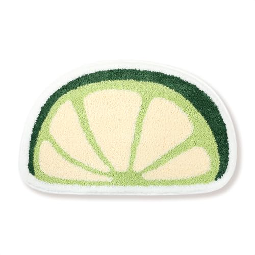 Molesun Lime Bath Mat - Plush Microfiber Non-Slip, 16x24