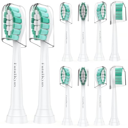 Toothbrush Replacement Heads for Philips Sonicare 10 Pack Refill White