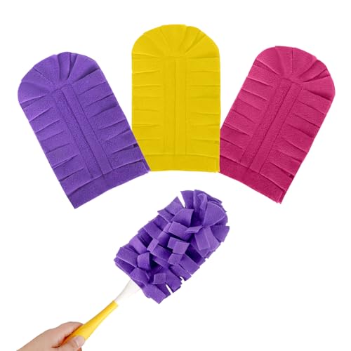 YORAKORI Reusable Duster Pads for Swiffer - Microfiber Refills, 3 Pack Mixed