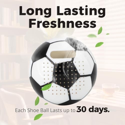 Knixmax Shoe Deodorizer Balls - Fresh Linen Scent, 6 Pack Odor Eliminator
