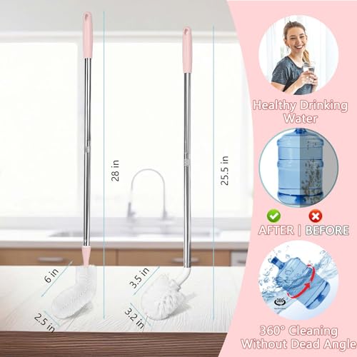 5 Gallon Water Jug Cleaning Brush Set - Flexible Bottle Cleaner