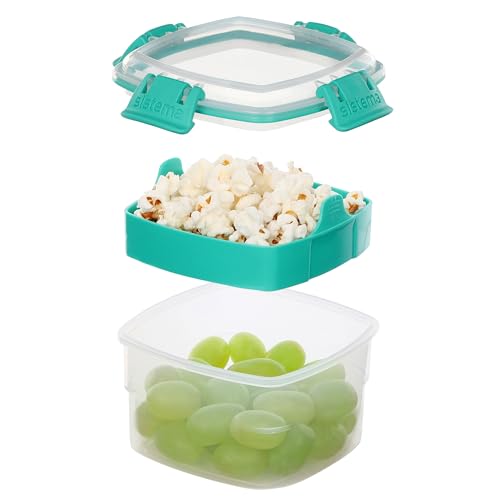 Sistema To Go Snack Container with Removable Tray, 13.5 oz - BPA Free