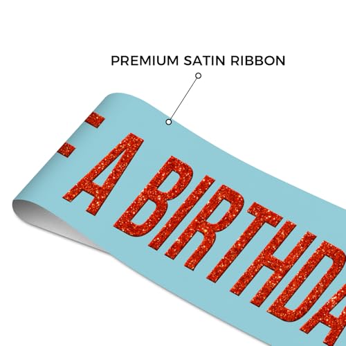 The Life of a Birthday Girl Sash - Orange Showgirl Accessory