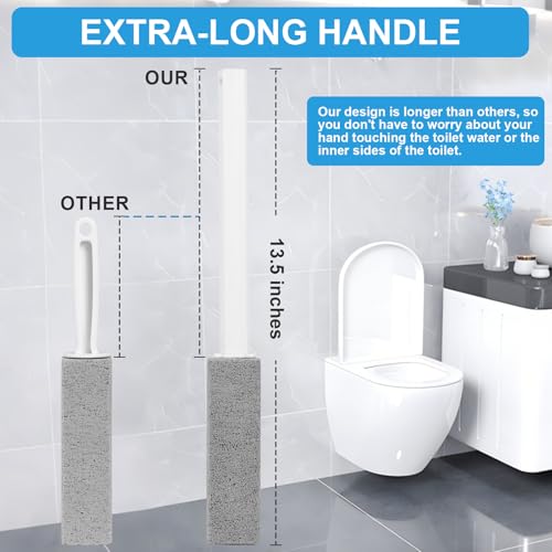 Herda 6 Pack Pumice Stone Toilet Bowl Cleaner - Natural Hard Water Stain Remover