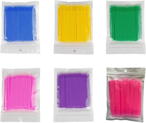 HODASHI 100Pcs Disposable Car Touch-Up Paint Micro Brushes Rose Red