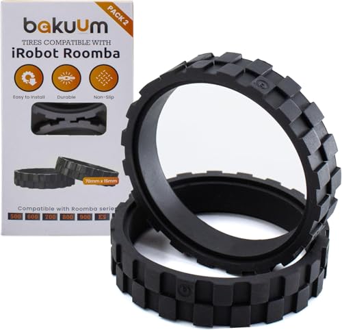 iRobot Roomba Replacement Tires for Models 500, 600, 700, 800, 900 - Anti-Slip & Easy to Assemble
