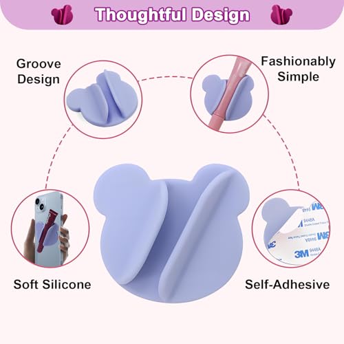 Nottnnut Silicone Lip Gloss and Lipstick Holder for Cell Phone - Blue