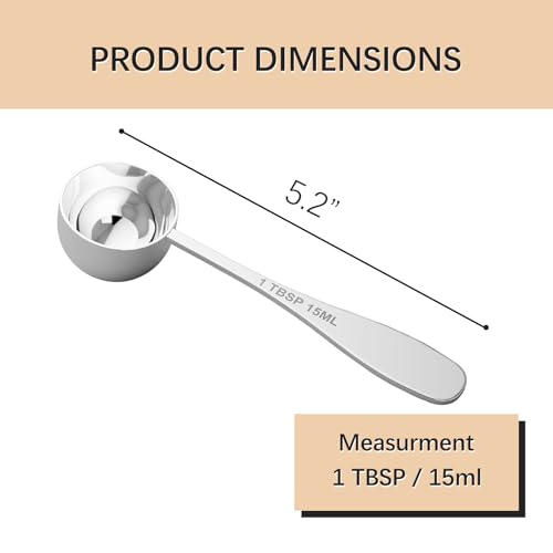 Stainless Steel Measuring Spoon Set - 2PCS 1TBSP (15ML) - Dishwasher Safe