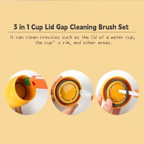 3-in-1 Cleaning Brush Set for Mugs, Bottles, and Crevices
