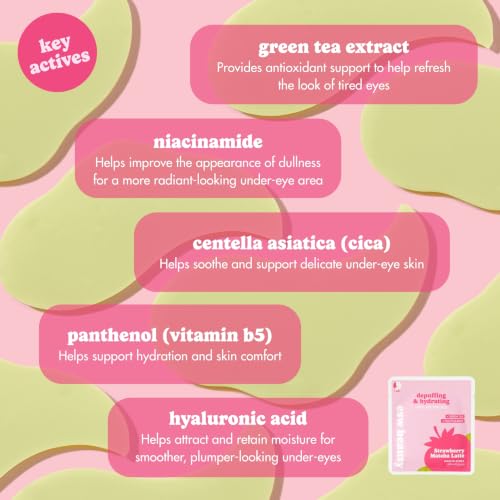 ESW Beauty Strawberry Matcha Latte Under Eye Patches with Hyaluronic Acid