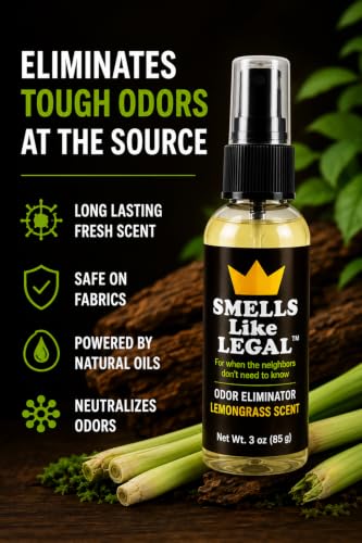 Lemongrass Odor Eliminator Spray - 3 oz Fabric Safe Deodorizer