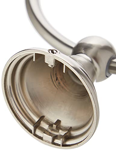 Amazon Basics Modern Towel Ring, Satin Nickel, 6.3-Inch