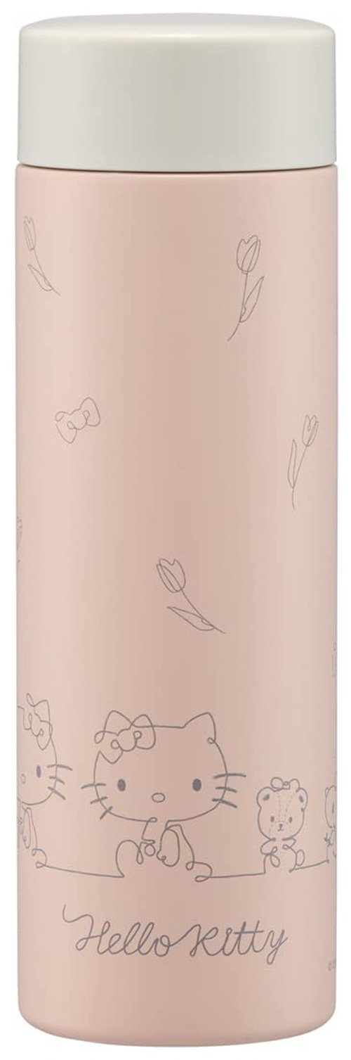 Skater STYL4-A Hello Kitty Mug Bottle, Line Design, 11.8 fl oz (350 ml), Ultra Lightweight, Stainless Steel Water Bottle, Sanrio