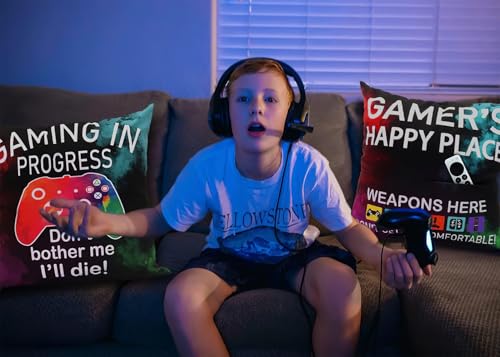 Gamer Pillow Cover & Socks Set - Fun Gifts for Teens and Men