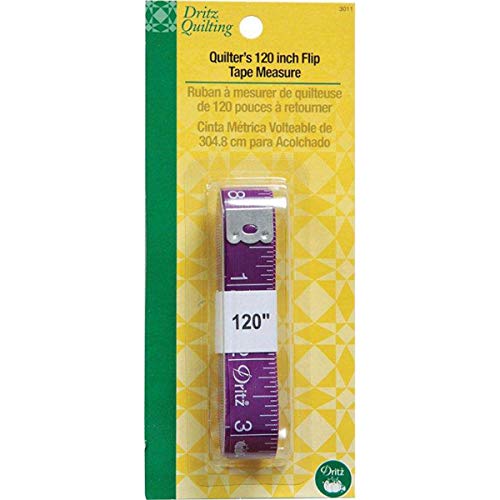 Dritz 120-Inch Quilter's Flip Tape Measure - Purple, 5/8" Width